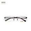 精工眼镜架可配成品眼镜男士商务，大脸纯钛超轻半框近视眼睛框1025