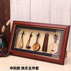 小古筝模型中阮三弦，竹笛五件套二胡琵琶，相框摆件迷你中国传统礼物