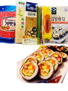 韩国紫菜包饭材料 寿司紫菜包饭食材5种组合萝卜条牛蒡 紫菜 蟹棒