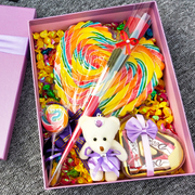 德芙巧克力500g心形棒棒糖超大礼盒装千纸鹤七彩糖儿童节创意礼物