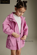 英国next女童大童亲子，粉色防雨夹克薄款风衣，外套上衣c53-415