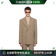 香港直邮潮奢 Acne Studios 艾克妮 男士 灰褐色双排扣西装外套 B