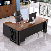 老板办公桌简约现代主管桌，经理桌办公室，桌子钢架办公桌电脑椅组合