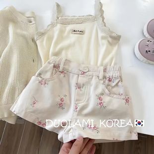 韩国童装女童3分裤洋气，夏季儿童裤子，2女宝宝可爱休闲时髦短裤