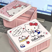 三丽鸥收纳盒hellokitty桌面可折叠迷你小型整理盒耳环首饰储物盒