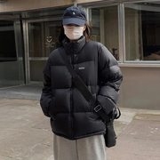 黑色时尚棉衣棉服女短款2023年冬季韩版小个子，棉袄面包服