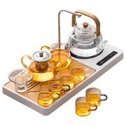 功夫茶具套装家用电陶炉煮茶小茶台一体全自动茶盘小型玻璃煮茶壶