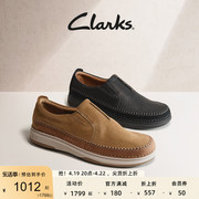 Clarks其乐男鞋单鞋春夏休闲鞋舒适透气一脚蹬时尚休闲皮鞋男