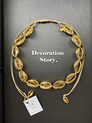 夏日沙滩宝贝金色贝壳颈链 希腊产欧洲时髦小众Mayol Jewelry项链