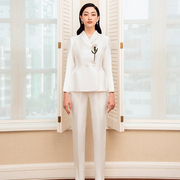 越南小众设计师品牌WP2021冬季休闲收腰职业装小西装套装时尚