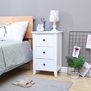 斗柜实木小巧卧室创意简约现代床头柜宽40公分白色抽屉柜