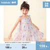 巴拉巴拉女童连衣裙，2024春夏儿童裙子雪纺吊带，蛋糕裙宝宝童装