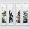 新中式手绘梅兰竹菊挂画四条屏客厅装饰画现代中式壁画玄关水墨画