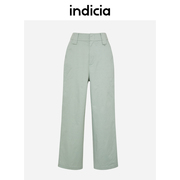 indicia浅绿色休闲裤弹性，长裤23夏季商场，同款标记女装5b306kz207