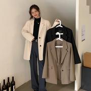 日本顶奢韩版卡其色西装外套，女春秋搭配设计感外套女时尚