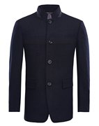 秋冬季男士羊毛混纺，立领暗纹呢外套商务，时尚男士休闲服外套j35222