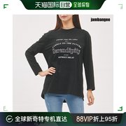 韩国直邮renoma 女性大文字图案长袖长T恤 AK1WTS61-黑色