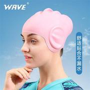 护耳防水硅胶泳帽泳镜套装，女士长发不勒头时尚，专业游泳帽男士