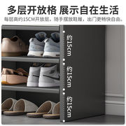 鞋柜家用门口简易l鞋柜子简约现代多层木质鞋架门厅柜多功能储物