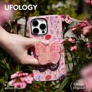 Ufology原创复古春天梦幻花朵适用14promax手机壳蝴蝶苹果13菲林壳12韩国二合一xsmaxr11粉色碎花郁金香