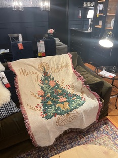 新年礼物四季通用松鼠松树，床头毯铺椅子，铺沙发毯个性多用途毯