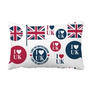 米字旗我爱英国爱心国家文化抱枕靠枕腰枕沙发靠垫双面含芯礼物