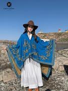 高档旅游穿搭披风斗篷外套连帽披肩，外搭女民族风新疆西藏云南丽江