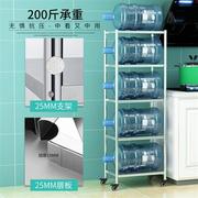 2023厨房置物架落地多层三层多功能一体柜门内超窄夹缝角落储物收