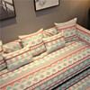 红豆波西米亚纯棉沙发垫简约现代四季通用客厅，沙发套全盖沙发巾罩