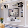 中式实木电视柜墙上置物架多功能，壁挂组合客厅，背景墙装饰架小户型