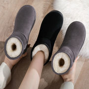 d雪地靴女短筒2022冬季雪地，棉鞋加绒加厚面包鞋防滑保暖女靴