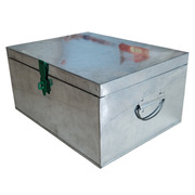 白铁皮箱子送锁镀锌铁皮箱大中小号工具箱，储物收纳箱不生锈
