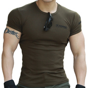 特种兵男装户外战术t恤上衣，弹力紧修身短袖体恤纯棉透气健身运动