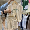 男童t恤短袖薄款宽松宝宝衣服 2024纯棉儿童套装男夏季中小童