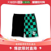 日本直邮Bandai万代儿童短裤彩色修身黑色绿色方格装饰潮流