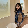 女童韩版洋气时尚外套2023冬装宝宝加棉夹克儿童加厚拼皮棉衣