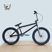 SHOWKE20寸BMX铬钼钢极限表演小轮花式单车自行车运动街车黑银
