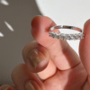 s925纯银排钻戒指镶嵌7A锆石指环轻奢时尚简约食指戒女叠戴高级感