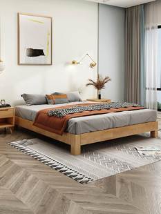 定制榻榻米床架无床头实木床，日式民宿家具排骨架，床架可定制实木床