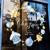 圣诞节装饰圣诞树静电玻璃门贴纸店铺商场节日场景布置橱窗花贴画