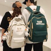 大容量情侣双肩包美式复古初中高中学生书包男女同款电脑旅行背包