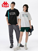 Kappa卡帕男女短袖2023夏运动休闲宽松印花半袖T恤K0DX2TD38P