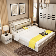 极速现代板式床气动高箱储物床1.5小户型简约收纳床1.8米主卧室双