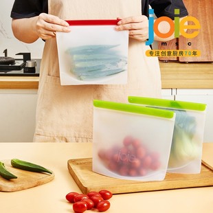 joie硅胶保鲜袋食品级家用加厚冰箱蔬菜分装冷冻冷藏密封袋可循环