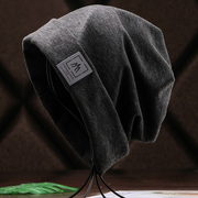 帽子男士秋冬季潮牌堆堆帽，时尚套头帽光头冷帽保暖包头针织毛线帽