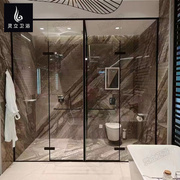 卫生间T型整体淋浴房浴室内外开门干湿分离简易隔断屏风钢化玻璃