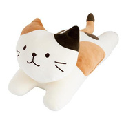 日本猫咪抱枕靠垫毛绒卡通可爱趴趴猫沙发睡觉抱枕生日礼物女生