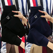 韩版空气棉卫裤女士运动裤，23秋季高腰，宽松显瘦百搭九分哈伦裤