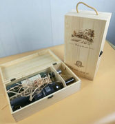 实木双支红酒包装木盒 木质红酒包装盒 红葡萄酒松木包装礼盒