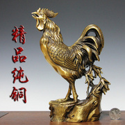 铜鸡摆件纯铜公鸡风水金鸡生肖鸡工艺品家居装饰品摆设